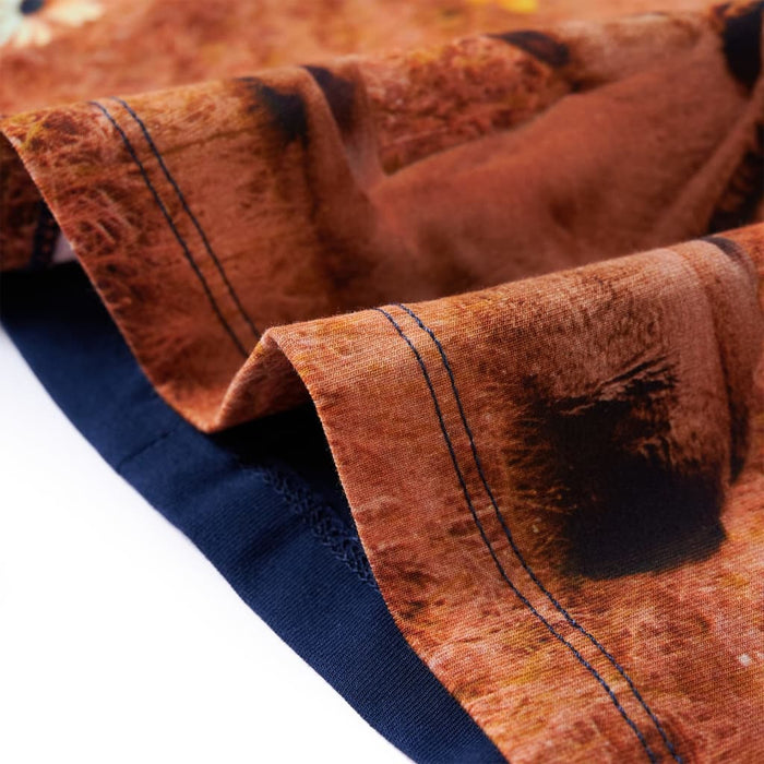 Abito da Bambina a Maniche Lunghe Blu Marino 116 14854