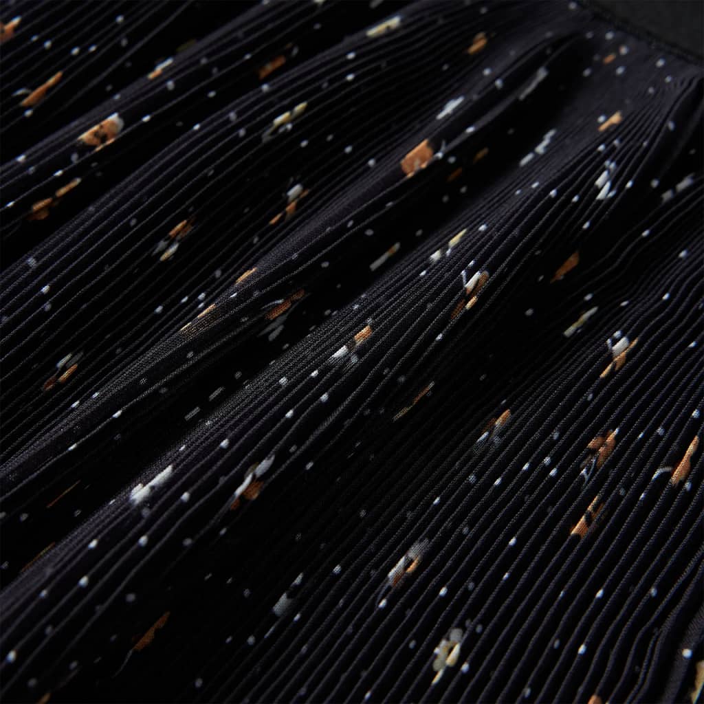 Gonna da Bambina a Strati con Design Arricciatura Nera 116