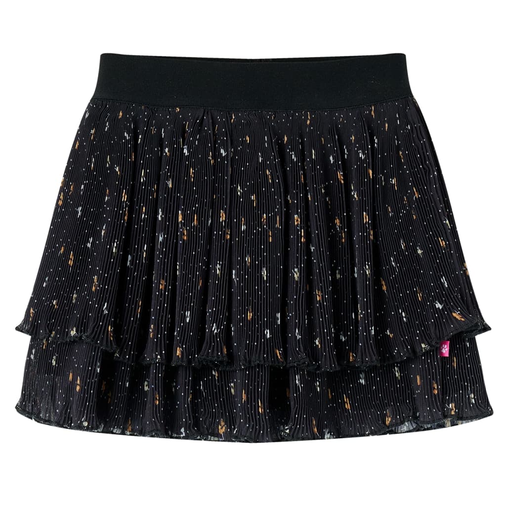 Gonna da Bambina a Strati con Design Arricciatura Nera 128cod mxl 132194