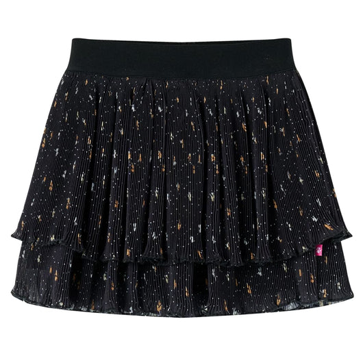 Gonna da Bambina a Strati con Design Arricciatura Nera 128cod mxl 132194