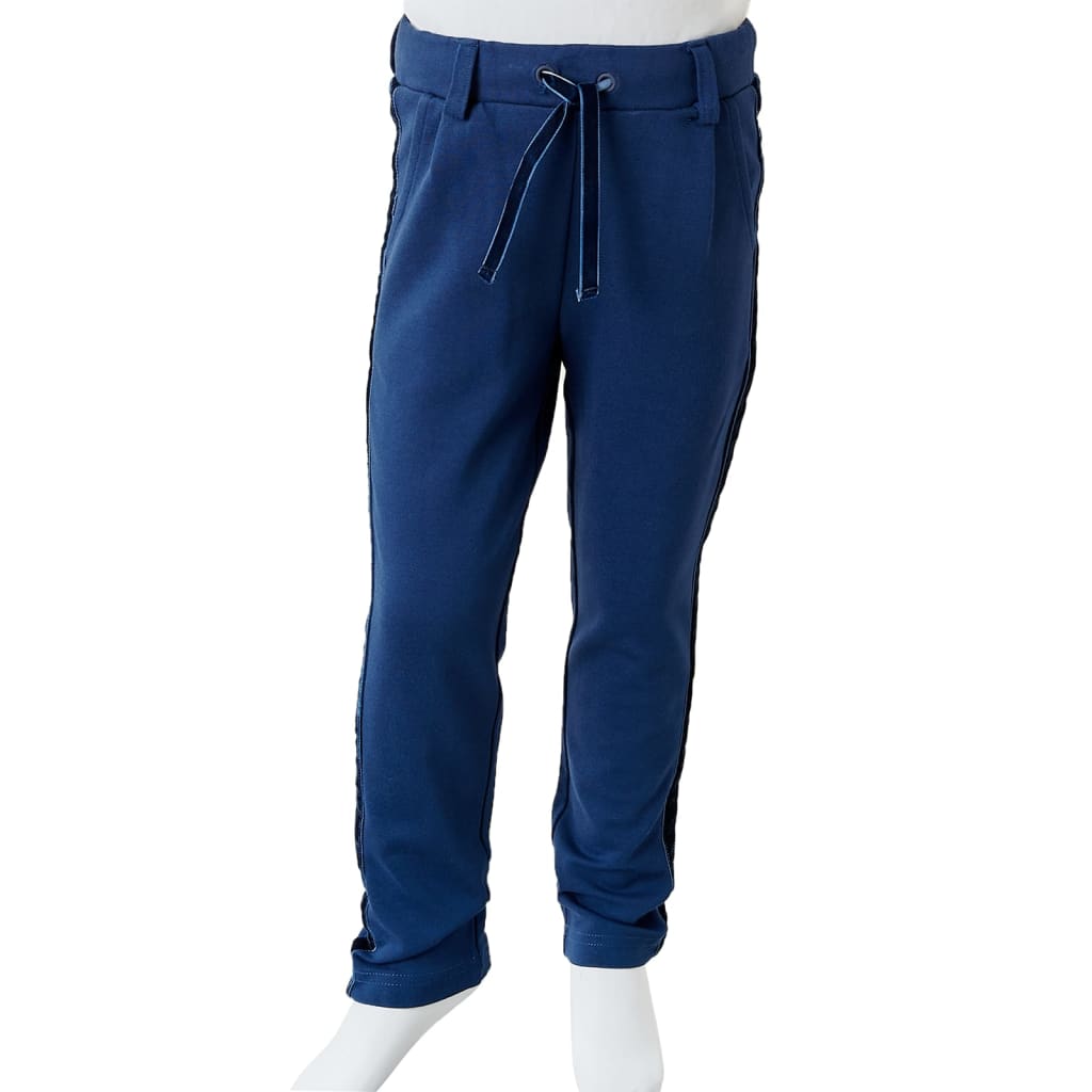 Pantaloni per Bambini con Finiture Nere Blu Marino 116 14924