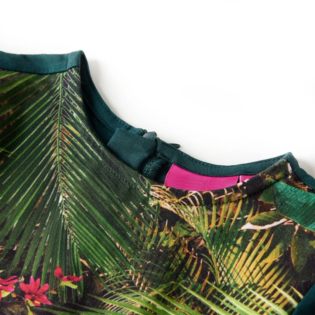 Abito da Bambina a Maniche Lunghe Verde Scuro 104cod mxl 84262