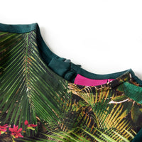 Abito da Bambina a Maniche Lunghe Verde Scuro 116 14934