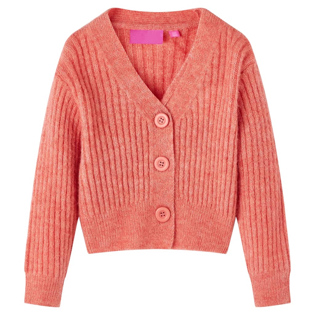 Cardigan da Bambina Lavorato a Maglia Rosa Medio 104cod mxl 108246