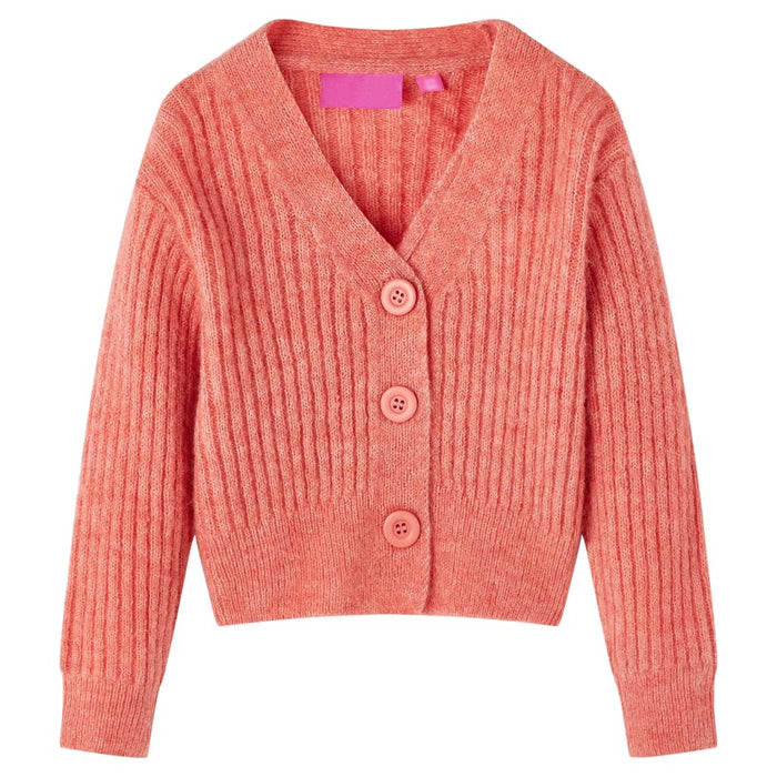 Cardigan da Bambina Lavorato a Maglia Rosa Medio 104cod mxl 108246