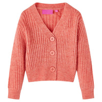 Cardigan da Bambina Lavorato a Maglia Rosa Medio 116cod mxl 84265