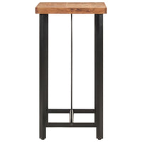 Tavolino da Bar-Tavolino da soggiorno-Tavolo 55x55x107cm in Legno Massello di Acacia e Ferro