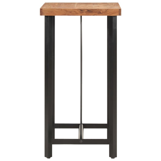 Tavolino da Bar 55x55x107cm in Legno Massello di Acacia e Ferro 356369