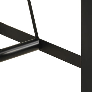 Tavolino da Bar 110x55x107cm Legno Massello di Acacia e Ferro 356370