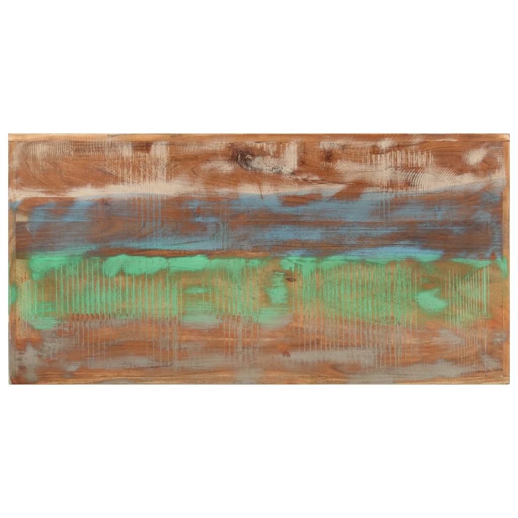 Tavolino da Bar 110x55x107cm Legno Massello di Recupero e Ferro 356373