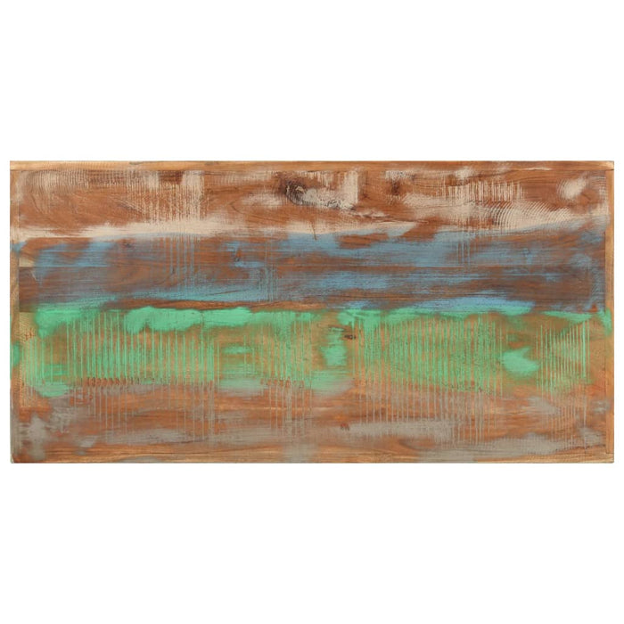 Tavolino da Bar 110x55x107cm Legno Massello di Recupero e Ferro 356373