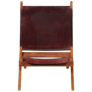 Poltrona Rilassante Pieghevole Marrone Scuro in Vera Pellecod mxl 132736