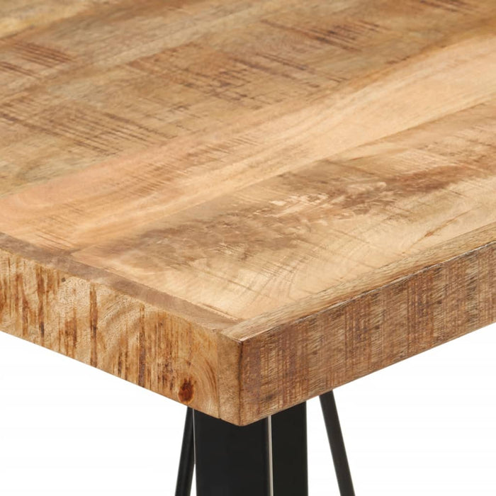 Tavolino da Bar-Tavolino da soggiorno-Tavolo 55x55x107 cm Legno Massello di Mango e Ferro
