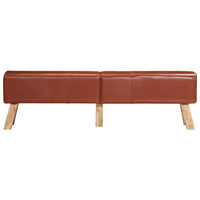 Panca per Esercizi Marrone 160 cm in Vera Pelle 356384