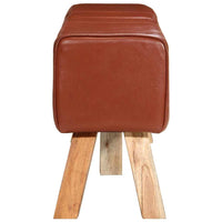 Panca per Esercizi Marrone 160 cm in Vera Pelle 356384