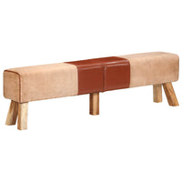 Panca per Esercizi Marrone 160 cm in Vera Pelle e Telacod mxl 109102