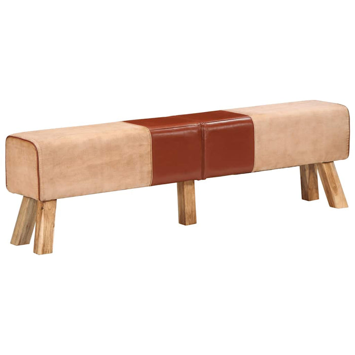 Panca per Esercizi Marrone 160 cm in Vera Pelle e Telacod mxl 109102