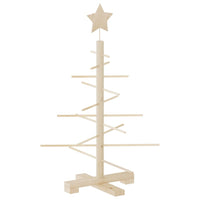 vidaXL Albero di Natale Decorativo in Legno 75 cm Legno Massello Pino