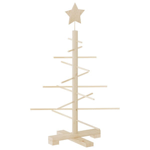 vidaXL Albero di Natale Decorativo in Legno 75 cm Legno Massello Pino