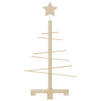 vidaXL Albero di Natale Decorativo in Legno 75 cm Legno Massello Pino