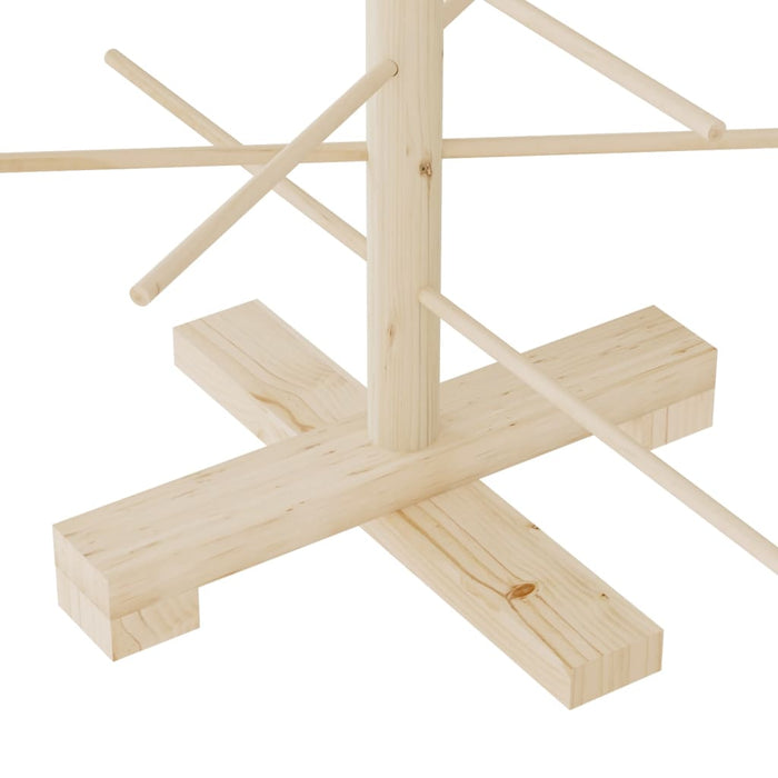 vidaXL Albero di Natale Decorativo in Legno 75 cm Legno Massello Pino