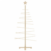 Albero di Natale Decorativo in Legno 150 cm Legno Massello Pino 357990