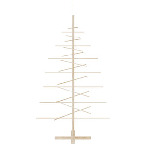 Albero di Natale Decorativo in Legno 150 cm Legno Massello Pino