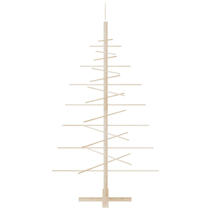 Albero di Natale Decorativo in Legno 150 cm Legno Massello Pino