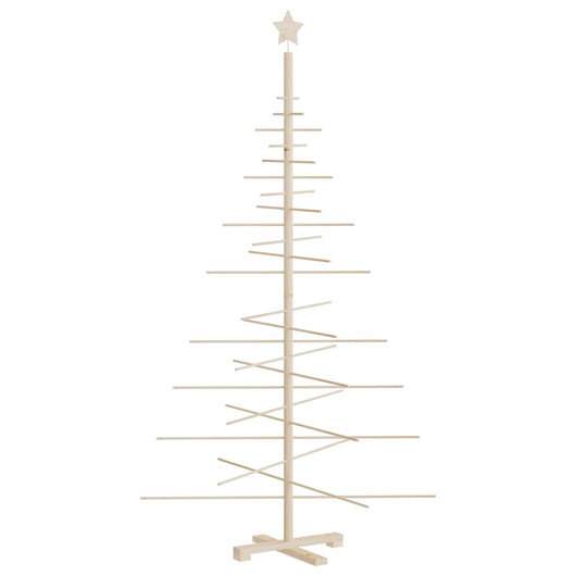 Albero di Natale Decorativo-Decorazioni natalizie in Legno 180 cm Legno Massello Pino 652031