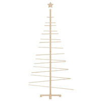 Albero di Natale Decorativo in Legno 180 cm Legno Massello Pino 357991