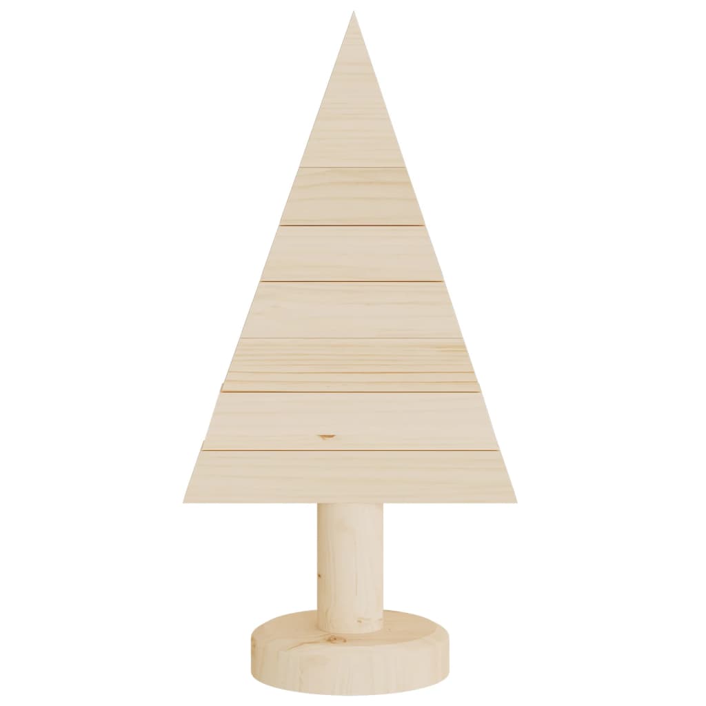 Alberi di Natale Decorativi in Legno 2pz 30cm Massello di Pino 357992
