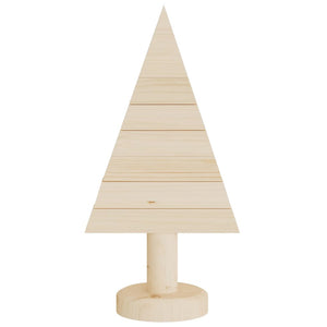 Alberi di Natale Decorativi in Legno 2pz 30cm Massello di Pino