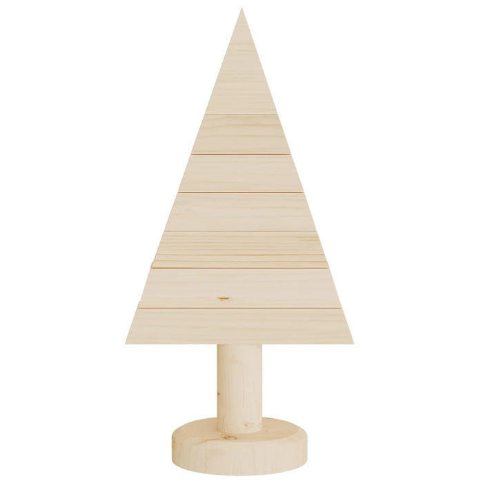 Alberi di Natale Decorativi in Legno 2pz 30cm Massello di Pino