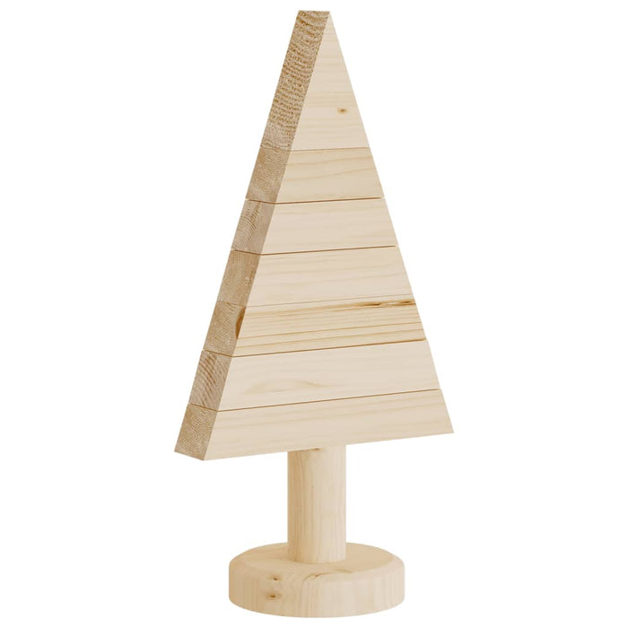 Alberi di Natale Decorativi in Legno 2pz-Decorazioni natalizie 30cm Massello di Pino