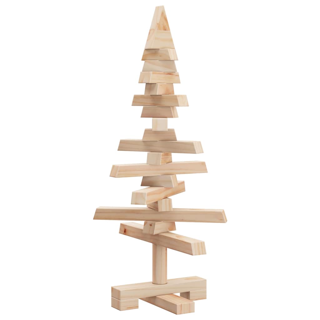 Albero di Natale Decorativo in Legno 60 cm Legno Massello Pinocod mxl 130478