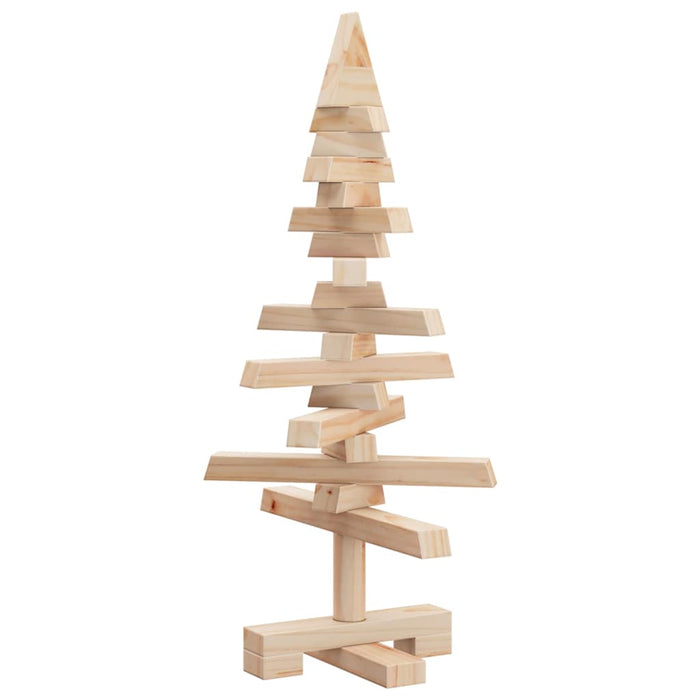 Albero di Natale Decorativo in Legno 60 cm Legno Massello Pino 357993
