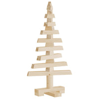 Albero di Natale Decorativo in Legno 60 cm Legno Massello Pino 357993