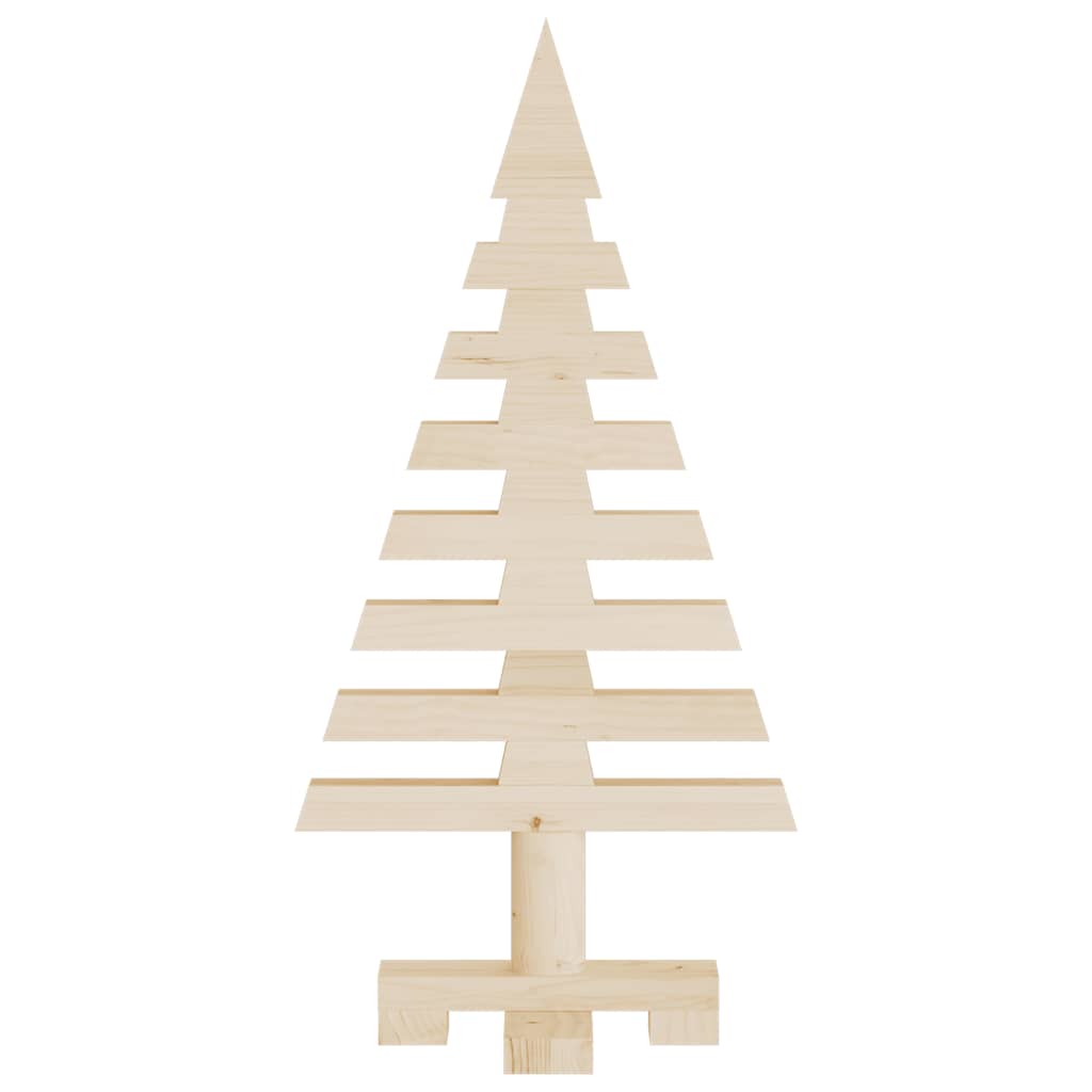 Albero di Natale Decorativo in Legno 60 cm Legno Massello Pino 357993