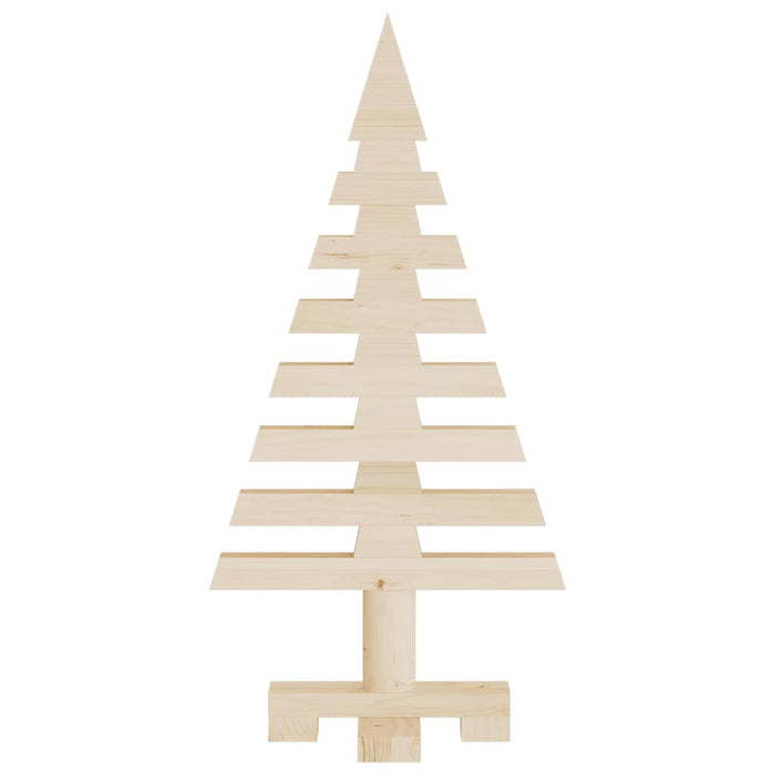 Albero di Natale Decorativo in Legno 60 cm Legno Massello Pino 357993