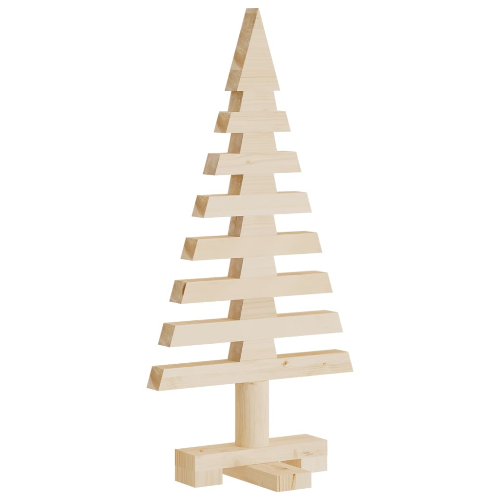 Albero di Natale Decorativo in Legno 60 cm Legno Massello Pino 357993