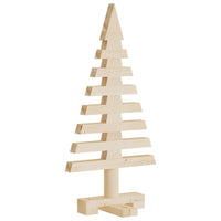 Albero di Natale Decorativo in Legno 60 cm Legno Massello Pino 357993