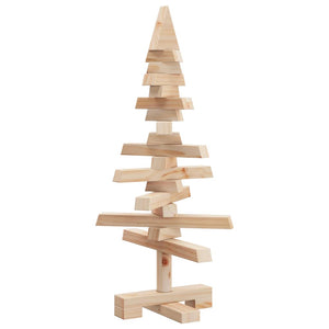 Albero di Natale Decorativo in Legno 60 cm Legno Massello Pino 357993
