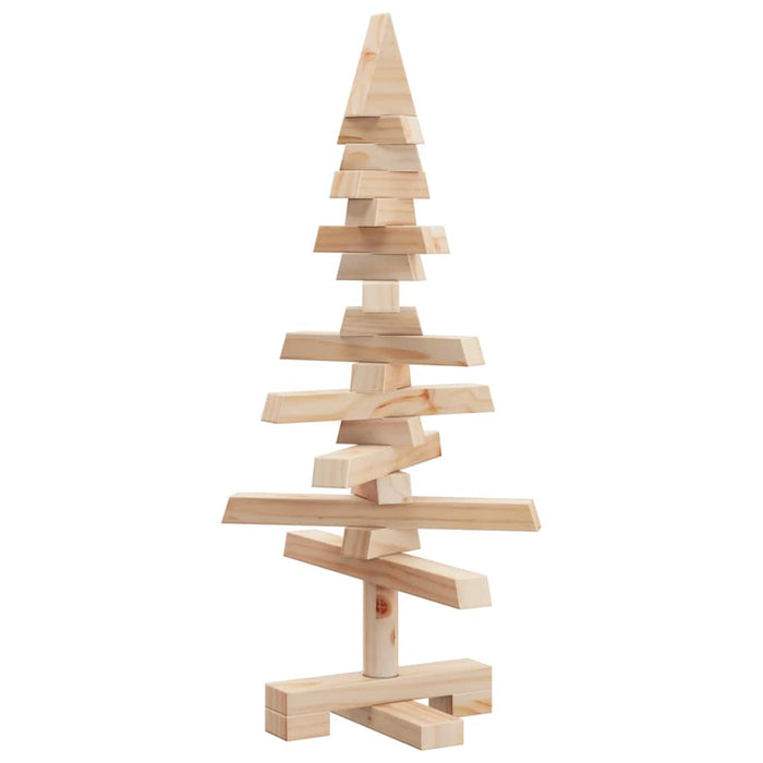 Albero di Natale Decorativo in Legno 60 cm Legno Massello Pino 357993