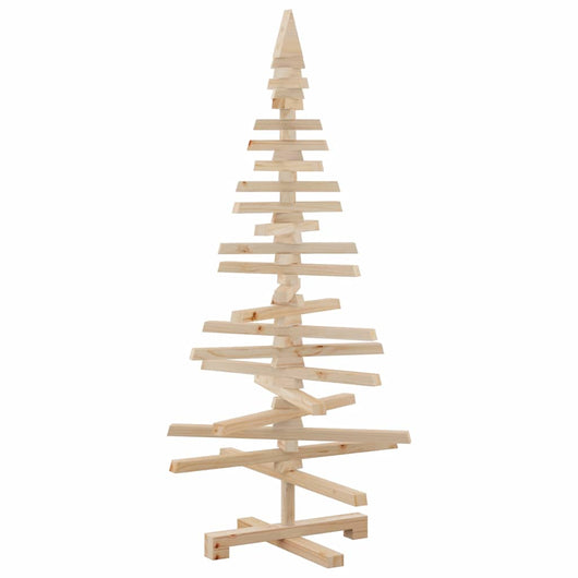 Albero di Natale Decorativo in Legno 120 cm Legno Massello Pino 357995