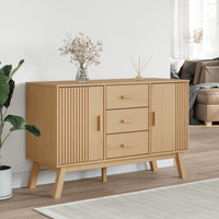 Credenza OLDEN Marrone 114x43x73,5 cm in Legno Massello di Pino 358597