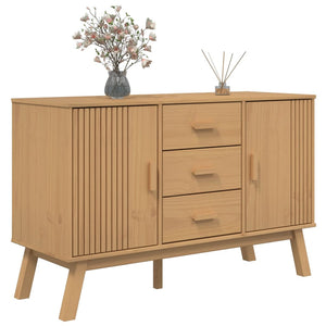 Credenza OLDEN Marrone 114x43x73,5 cm in Legno Massello di Pino 358597