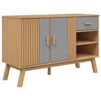 Credenza OLDEN Grigia e Marrone 114x43x73,5 cm Massello di Pinocod mxl 114578