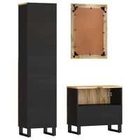 Set Mobili da Bagno 3pz in Legno Massello di Mango 3200637