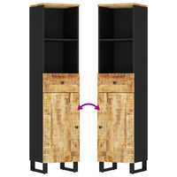 vidaXL Set Mobili da Bagno 3pz in Legno Massello di Mango