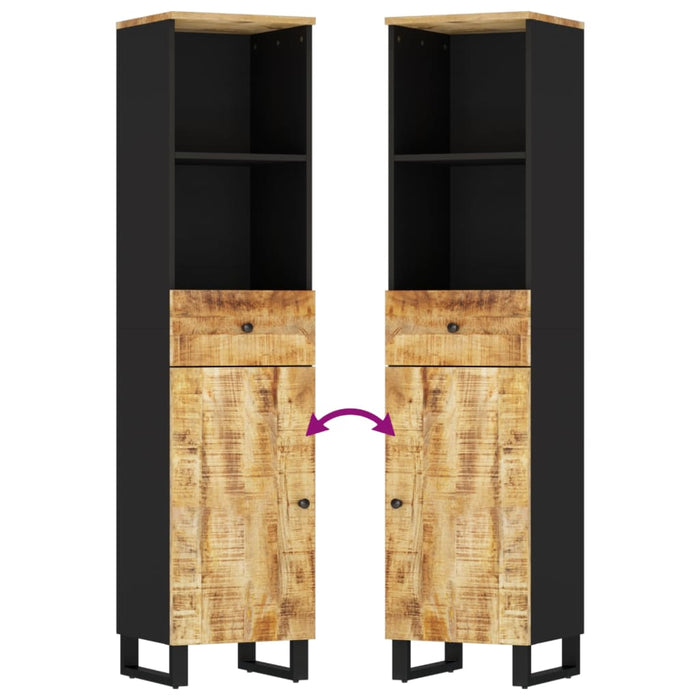 Set Mobili da Bagno 3pz in Legno Massello di Mango 3200637